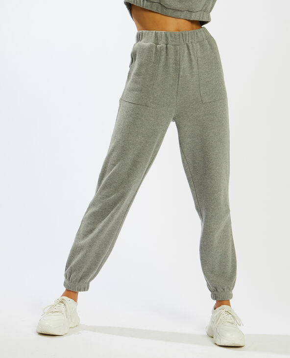 Pantalon de jogging gris chiné - Pimkie