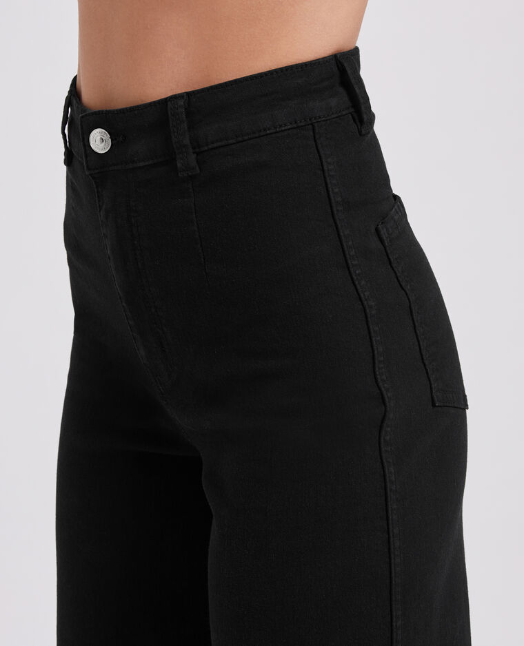 Jean wide taille haute gris foncé - Pimkie