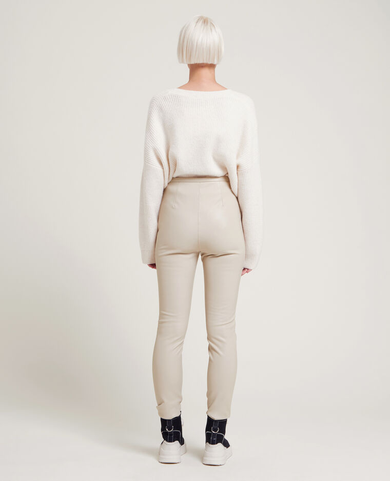 Legging simili cuir écru - Pimkie