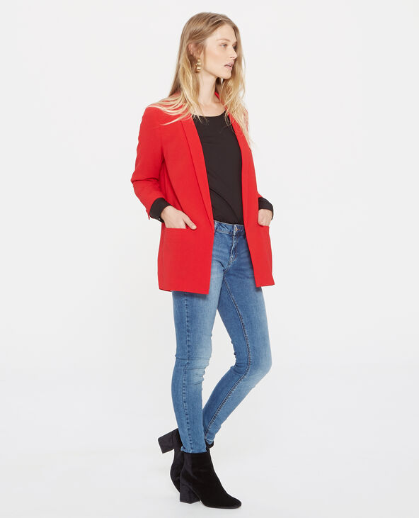 Blazer en crêpe rouge - Pimkie