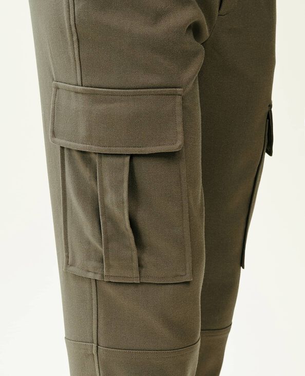 Pantalon cargo uni vert kaki - Pimkie