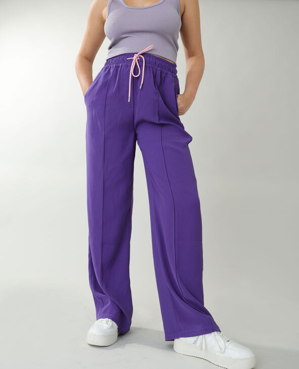 Pantalon large on sale violet