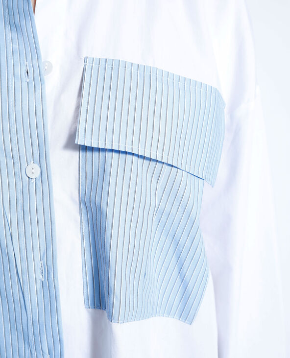 Robe chemise bigoût oversize rayée bleu - Pimkie