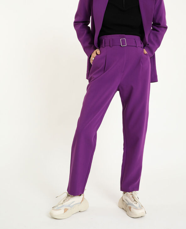 Pantalon taille haute violet - Pimkie