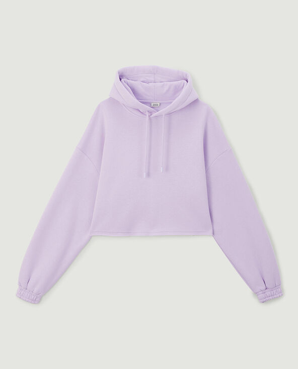 Sweat capuche cropped lilas - Pimkie