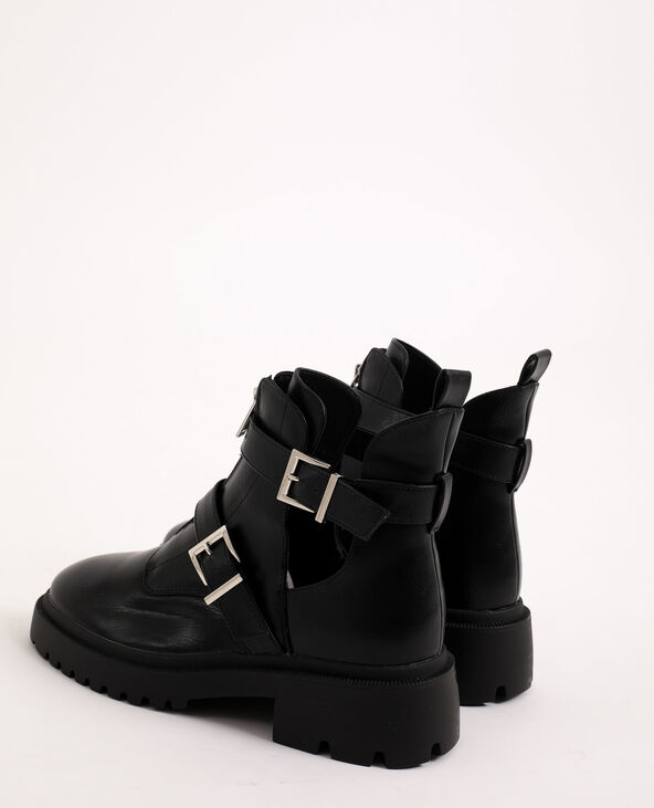 Boots rock à boucles noir - Pimkie