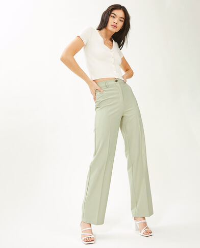 Pantalon droit city vert de gris - Pimkie