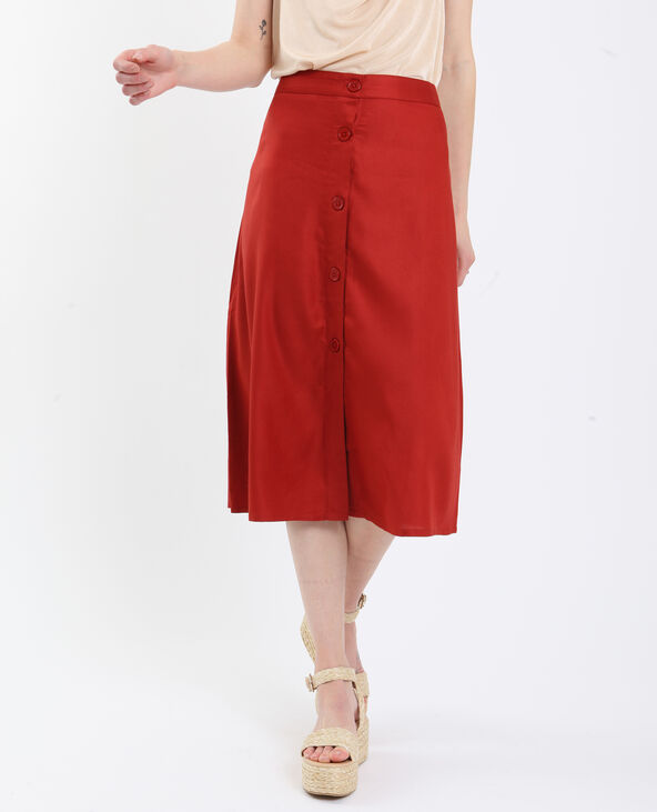Jupe midi boutons