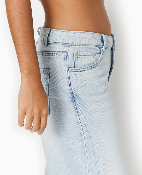 Jean wide ultra large taille basse bleu clair - Pimkie