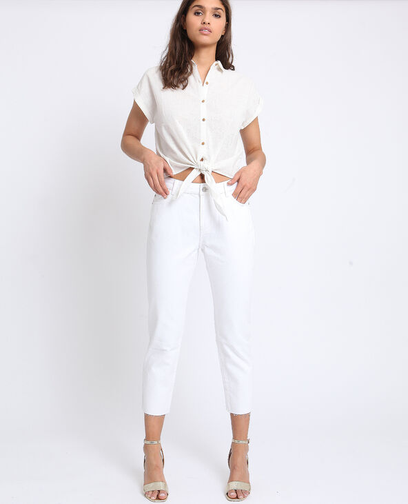 Jean mid waist blanc - Pimkie