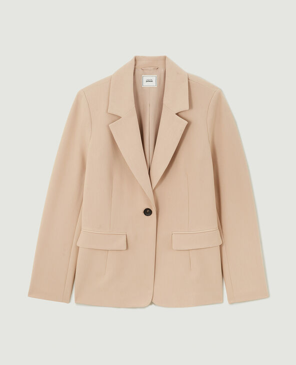 Veste blazer droite beige - Pimkie