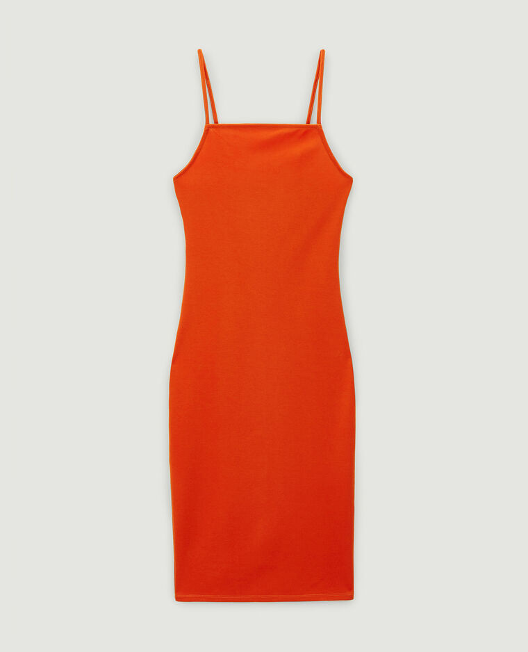 Robe midi moulante orange - Pimkie