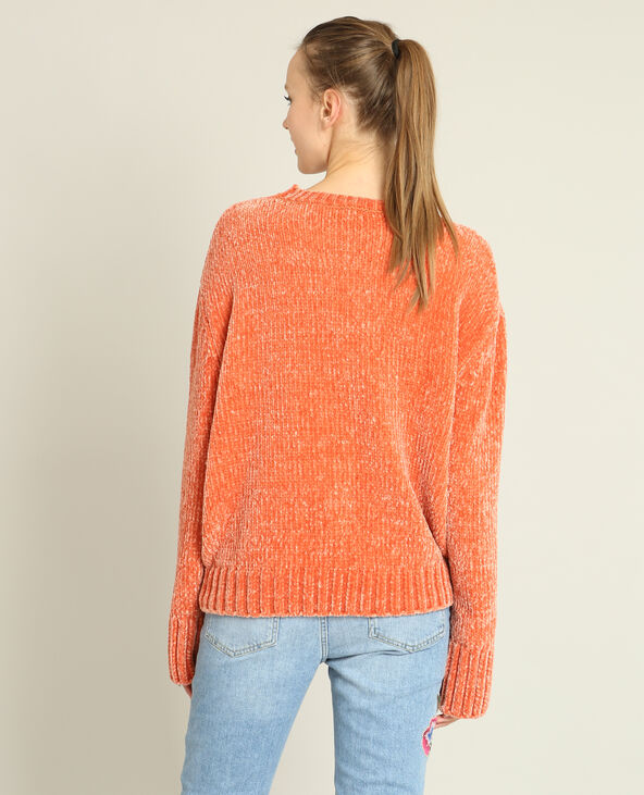 Pull ample maille chenille rose - Pimkie