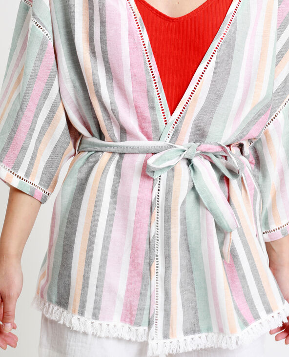 Kimono de plage blanc - Pimkie
