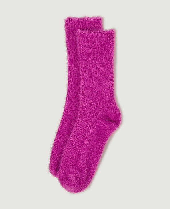 Paire de chaussettes en maille poilue et douce rose - Pimkie