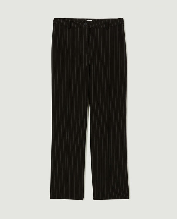 Pantalon city droit rayé noir - Pimkie