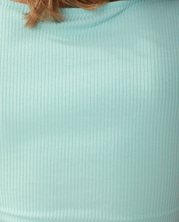 Débardeur froncé bleu turquoise - Pimkie