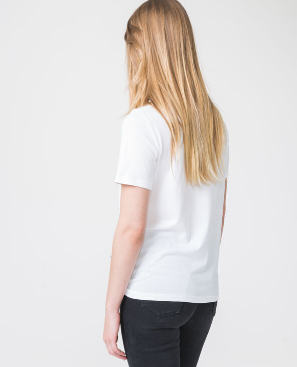 T-shirt perlé blanc - Pimkie