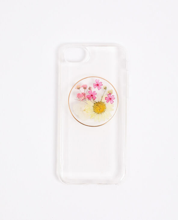 Coque à fleurs compatible iPhone blanc - Pimkie