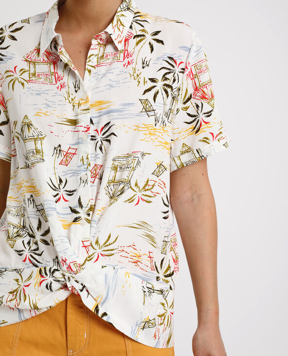 Chemise à imprimé hawaiien blanc - Pimkie
