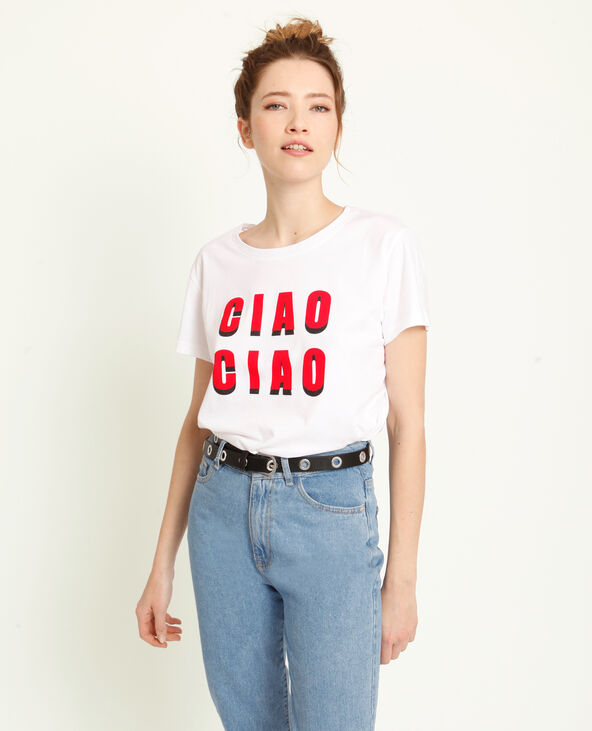 T-shirt Ciao Ciao blanc - Pimkie