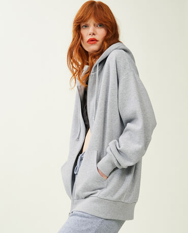 Gilet a sales capuche oversize femme
