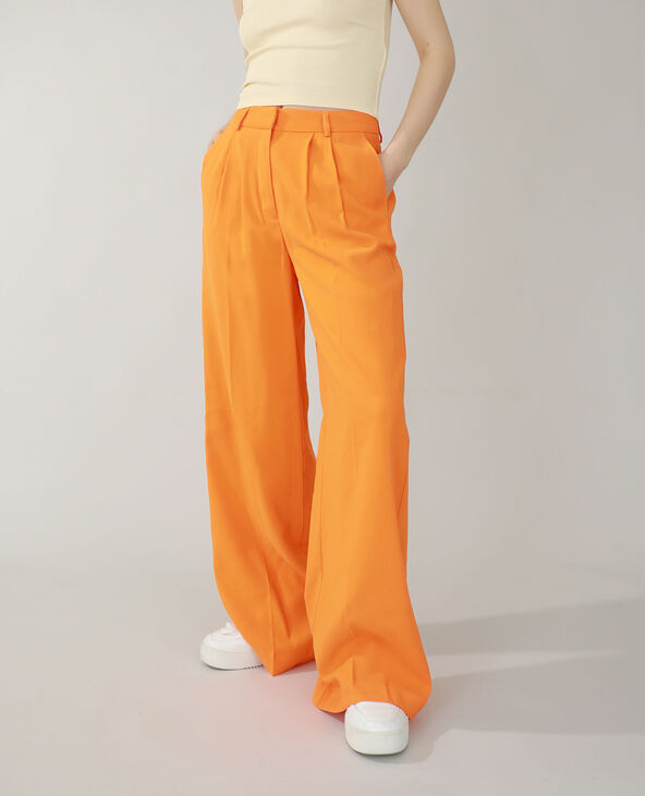 Pantalon wide leg orange - Pimkie