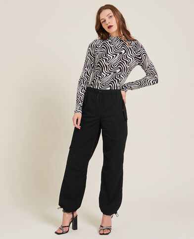 Pantalon parachute multipoche noir - Pimkie