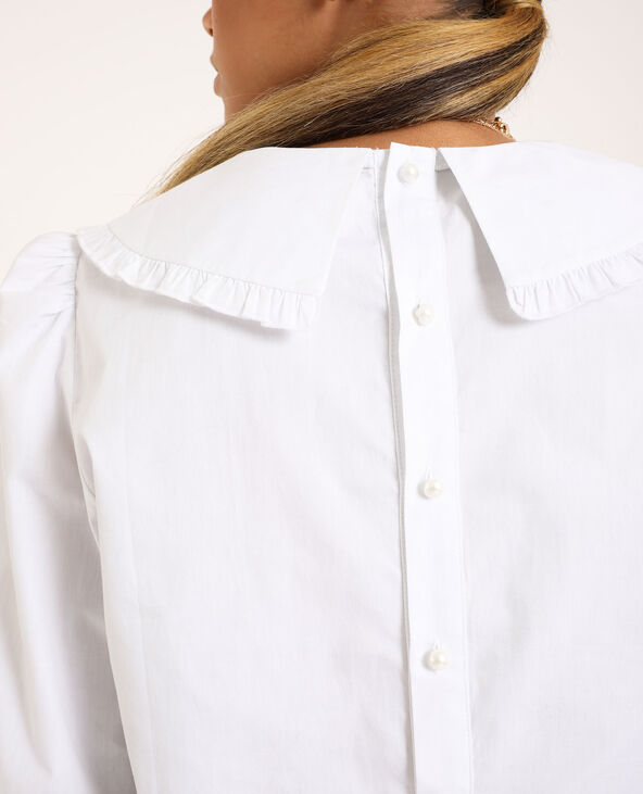 Chemise grand col blanc - Pimkie