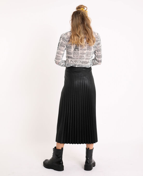 Jupe plissée 2025 simili cuir zara