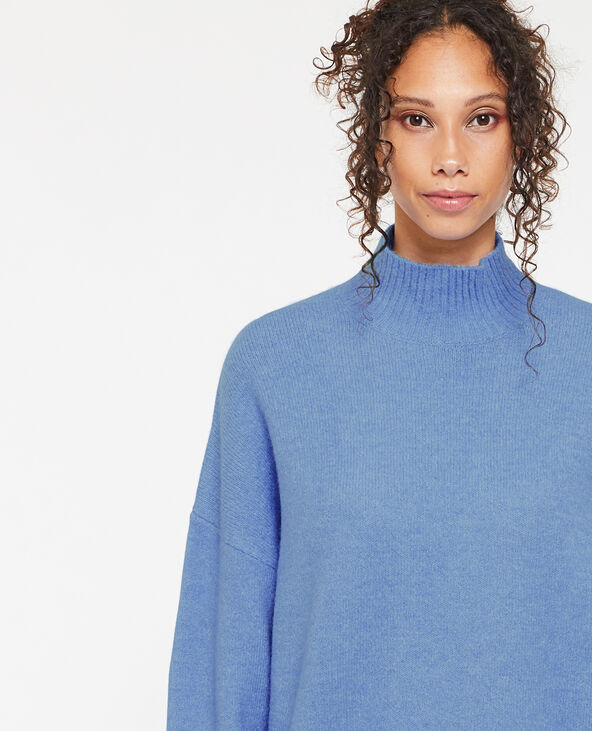 Pull oversize col montant bleu - Pimkie