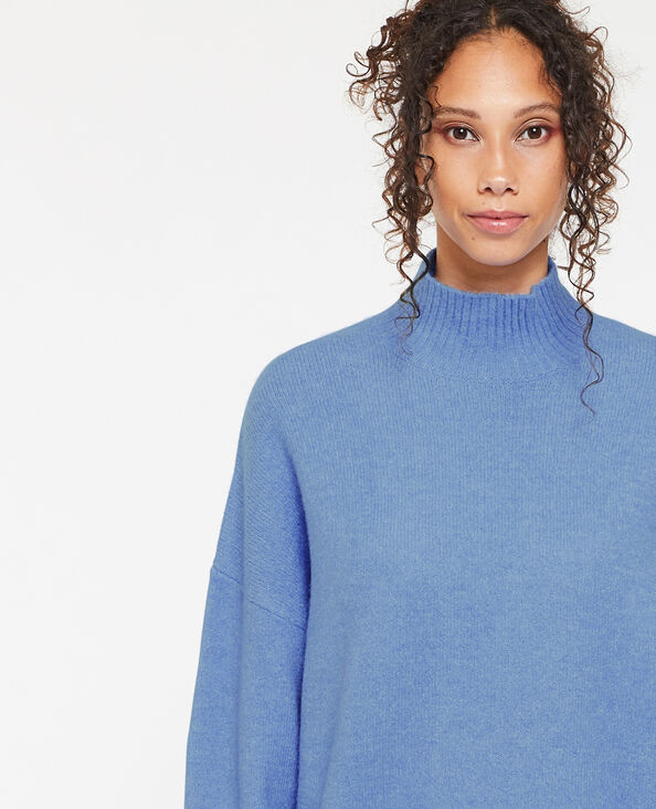 Pull oversize col montant bleu - Pimkie