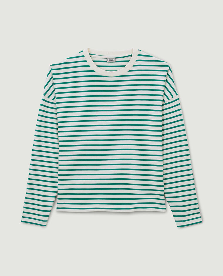 Marinière manches longues vert - Pimkie