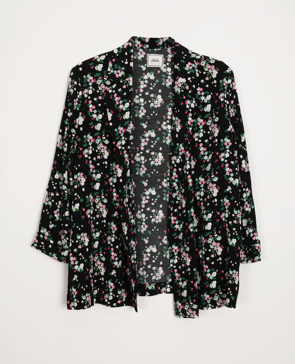 Veste sales fluide fleurie