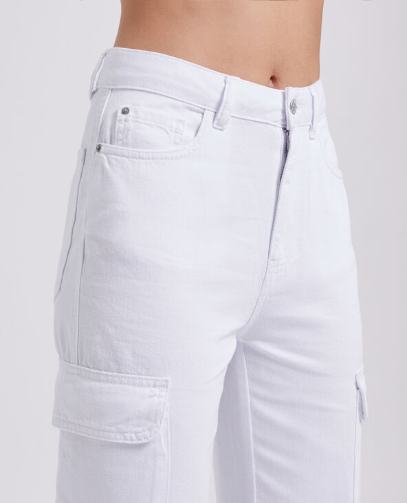 Jean cargo droit blanc - Pimkie