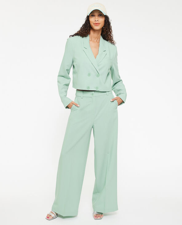 Pantalon tailleur hotsell large taille haute