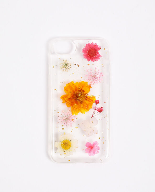 Coque à fleurs compatible iPhone blanc - Pimkie