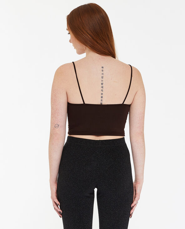 Brassière fines bretelles marron - Pimkie
