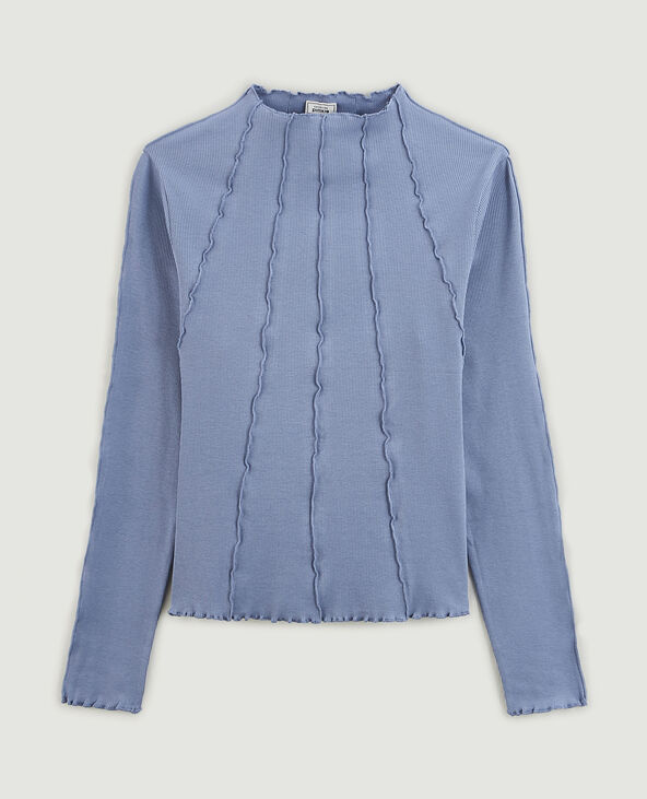 Top coutures apparentes bleu foncé - Pimkie