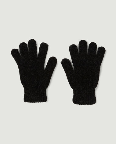 Paire de gants maille chenille noir - Pimkie