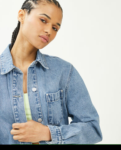 Surchemise en jean bleu clair - Pimkie