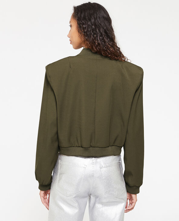 Bombers en toile avec épaulettes vert kaki - Pimkie