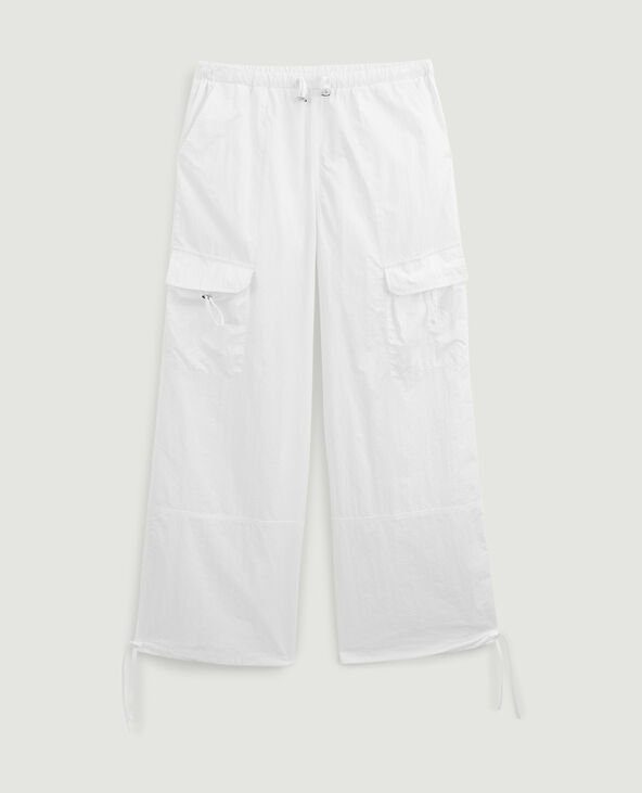 Pantalon cargo large blanc - Pimkie