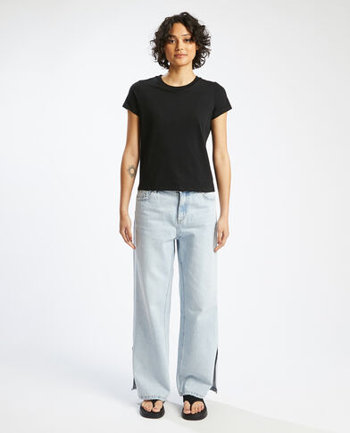 T-shirt basique col rond noir - Pimkie