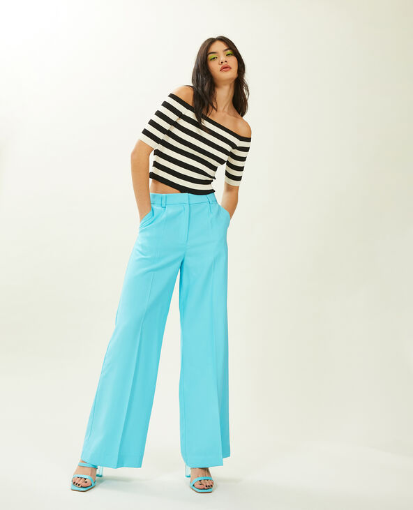 Pantalon fluide sale bleu