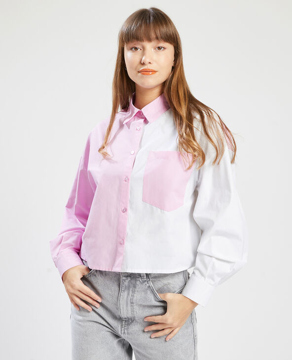 Chemise cropped rose clair - Pimkie