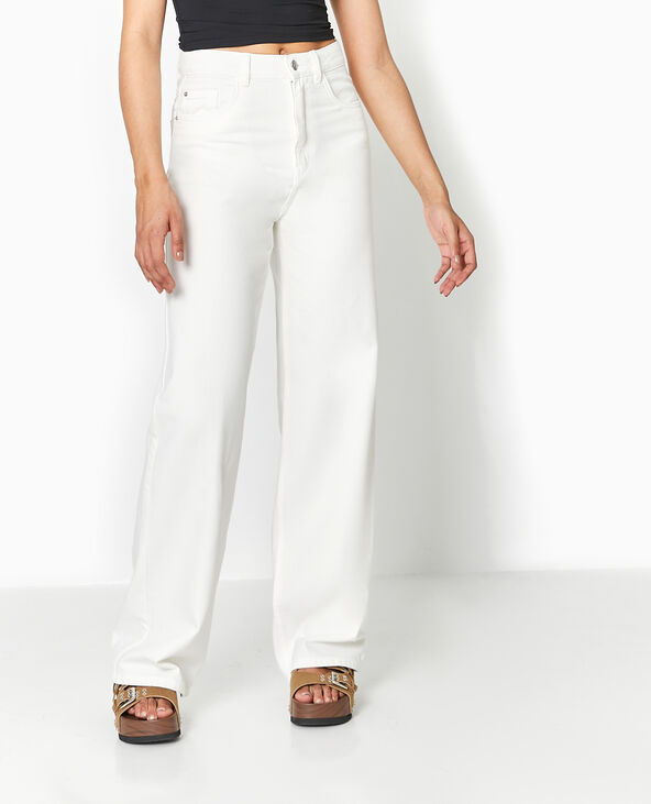 Jean wide loose extra long blanc - Pimkie