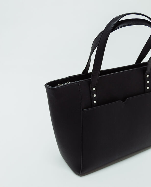 Sac cabas store noir rigide