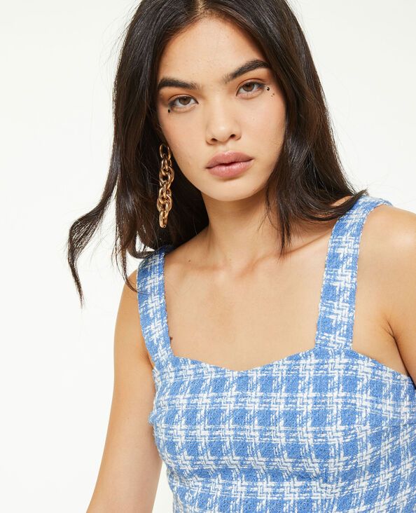 Brassière en tweed bleu - Pimkie