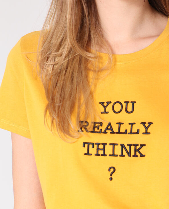 T-shirt imprimé jaune ocre - Pimkie